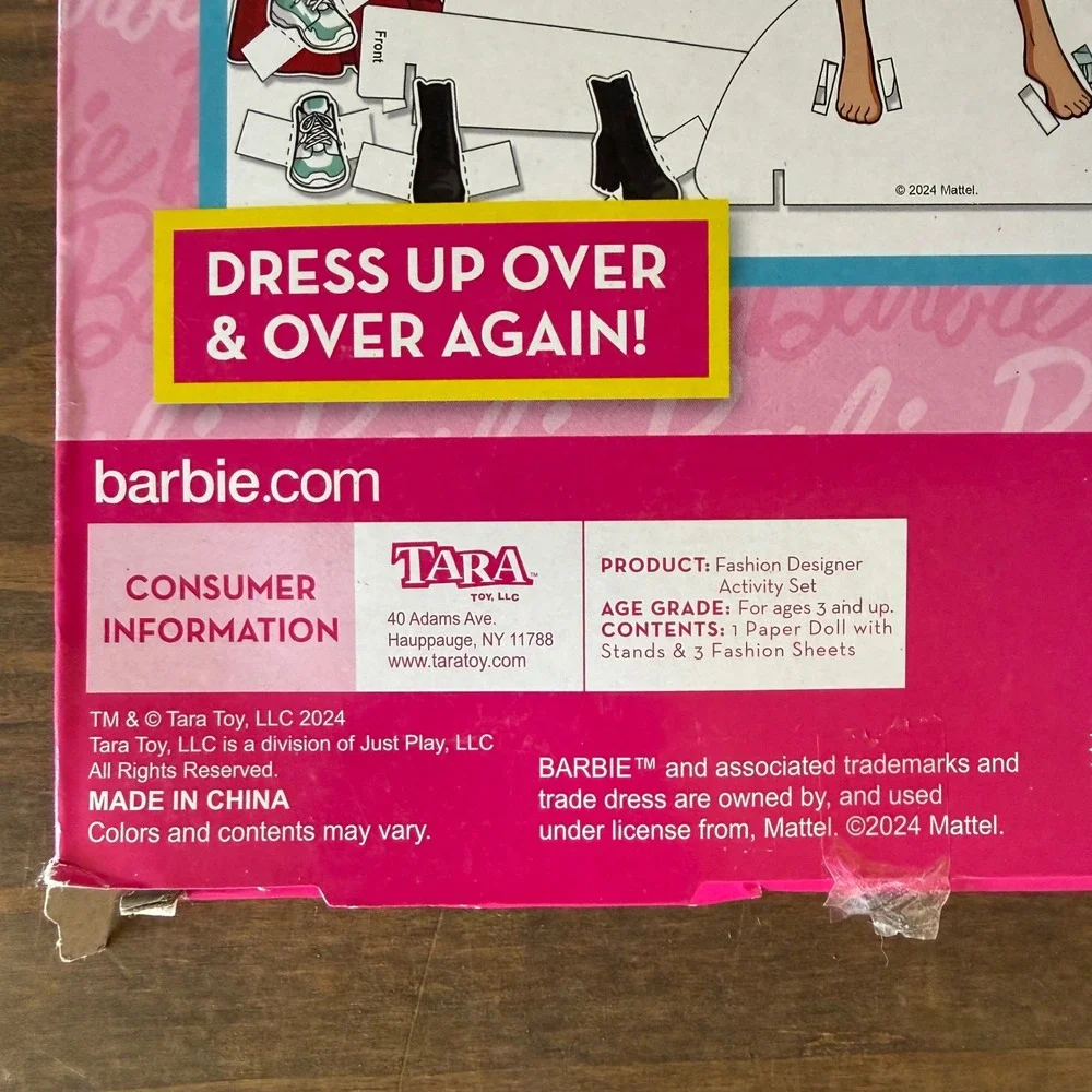 Lot of 3 Barbie Fashion Designer Activity Set Paper Doll Dress Up 2024 Mattel